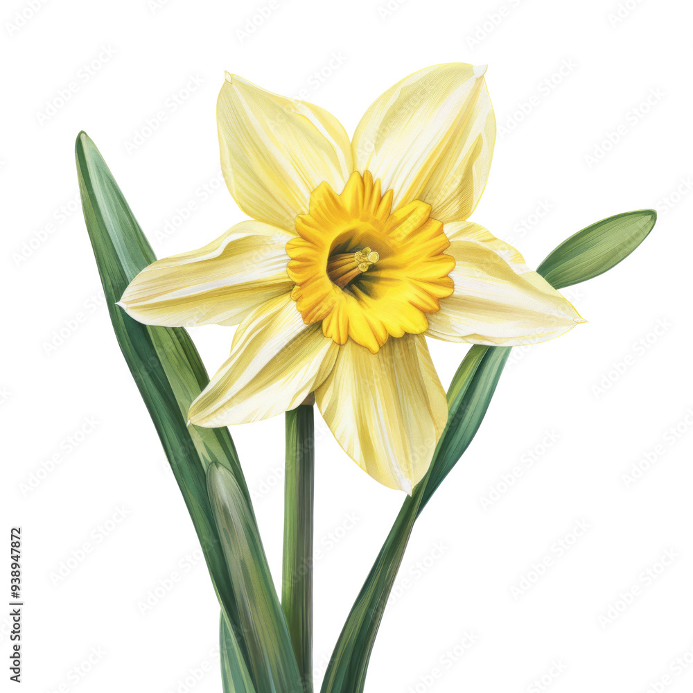 A bouquet of yellow daffodils in a vase with blooming flowers A bouquet of yellow daffodils in a vase with blooming flowers