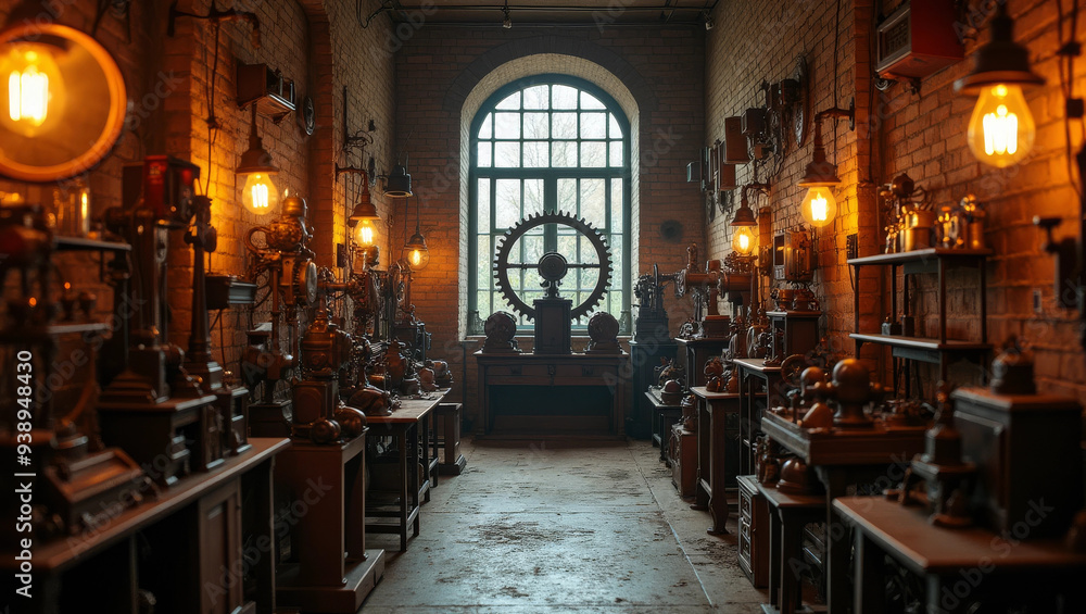Fototapeta premium Vintage Steampunk Werkstatt