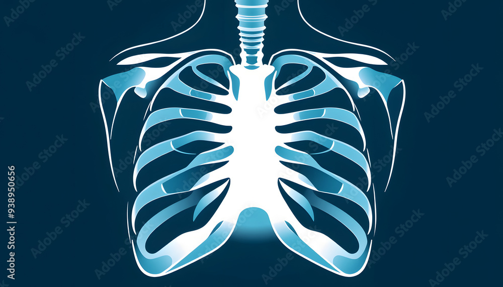 Chest x-ray vector icon. filled flat sign for mobile concept and web ...