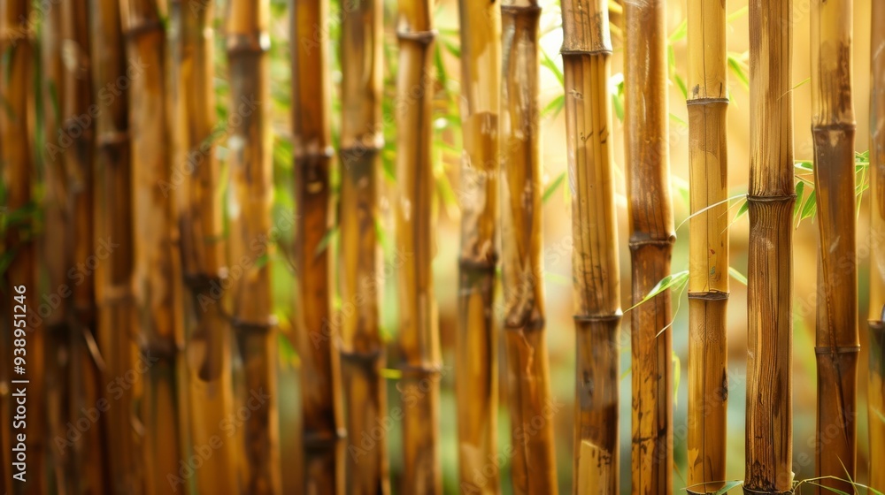 Fototapeta premium a close up of a bamboo backdrop
