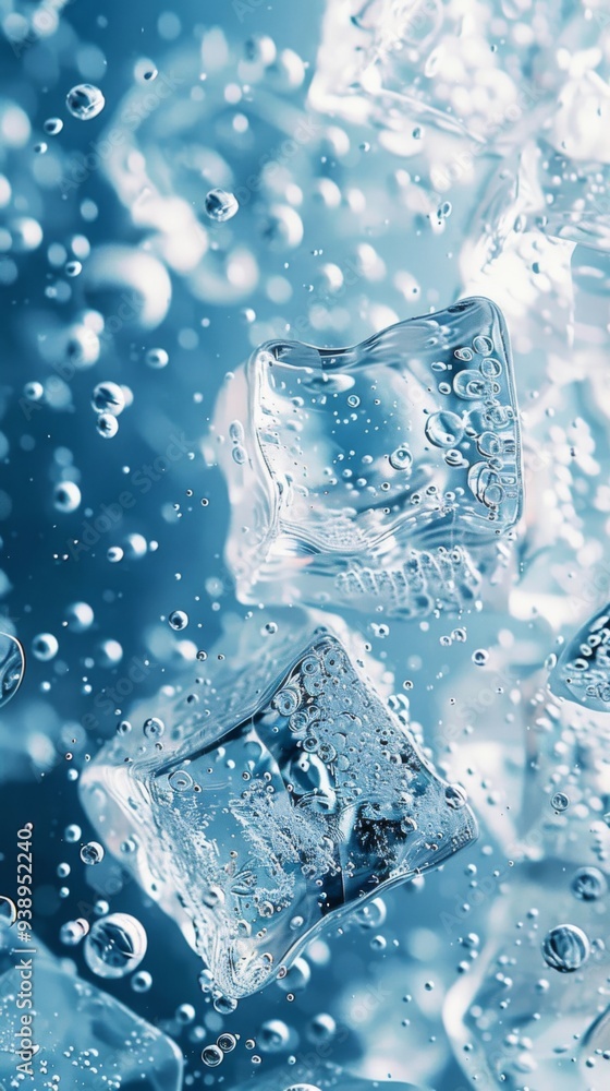white background, underwater, Cool sparkling water, bubble, clear ice, many Ice blocks, crystal clear , bright tone white background, underwater, Cool sparkling water, bubble, clear ice, many Ice blocks, crystal clear , bright tone