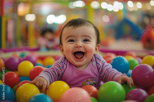 Baby Joy in Ball Pit.