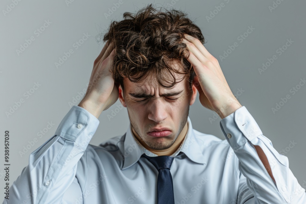 person with headache