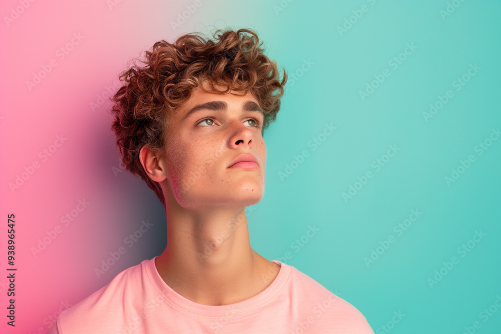 Visual story of a young homosexual gay man in light pastel background. Visual story of a young homosexual gay man in light pastel background.