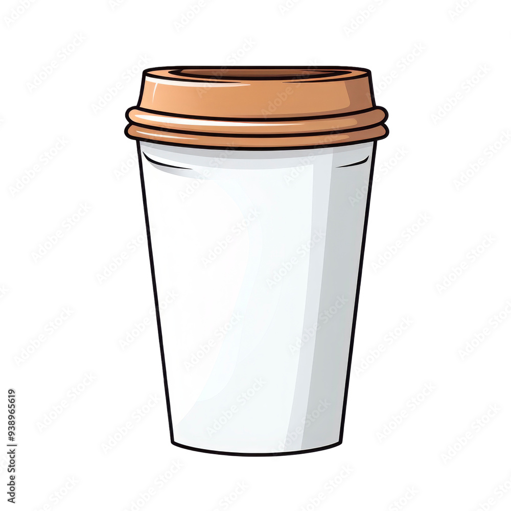 A minimalist disposable coffee cup with a brown lid on a transparent background. The concept is perfect for branding, marketing, or promotional materials related to coffee shops, cafes, or takeaway A minimalist disposable coffee cup with a brown lid on a transparent background. The concept is perfect for branding, marketing, or promotional materials related to coffee shops, cafes, or takeaway