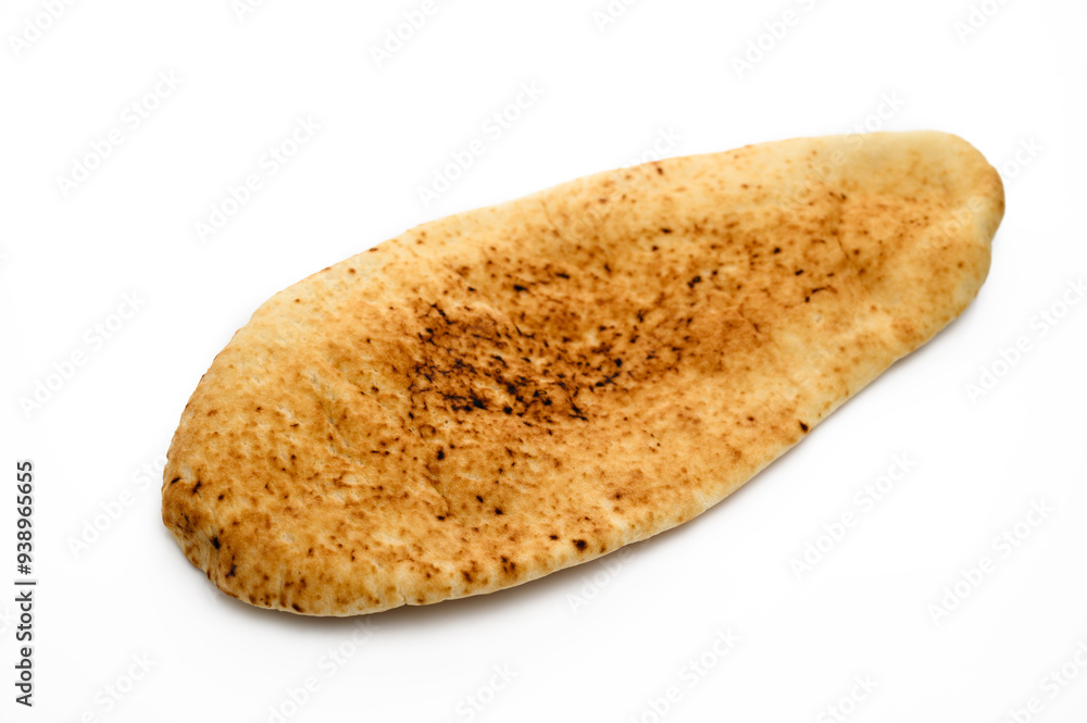 Fresh pita bread close up isolated on white background Fresh pita bread close up isolated on white background