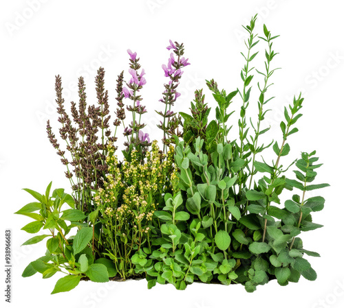 PNG A vibrant assortment of fresh herbs on display photo