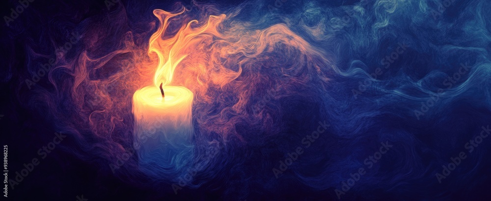 Halloween Elegance: Floating Candle with Flickering Flame Halloween Elegance: Floating Candle with Flickering Flame
