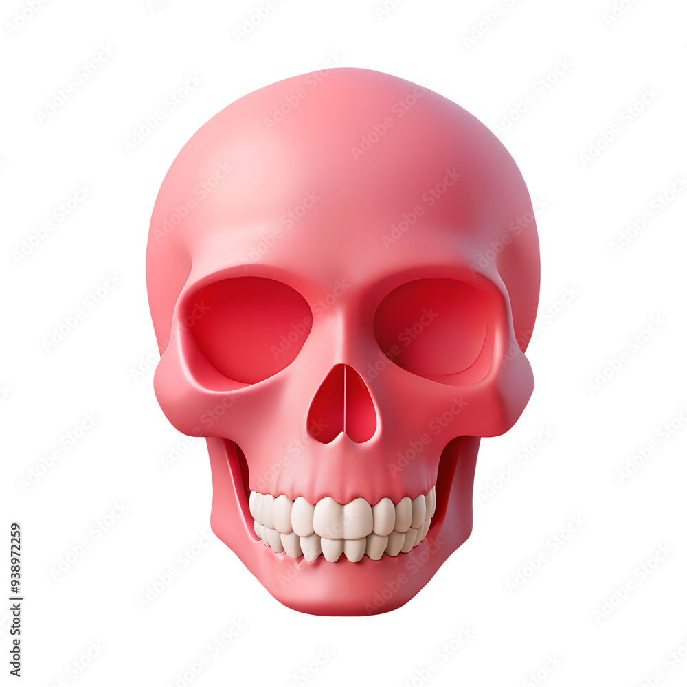 Fototapeta premium 3D PNG Image of a skull on a transparent background, Halloween
