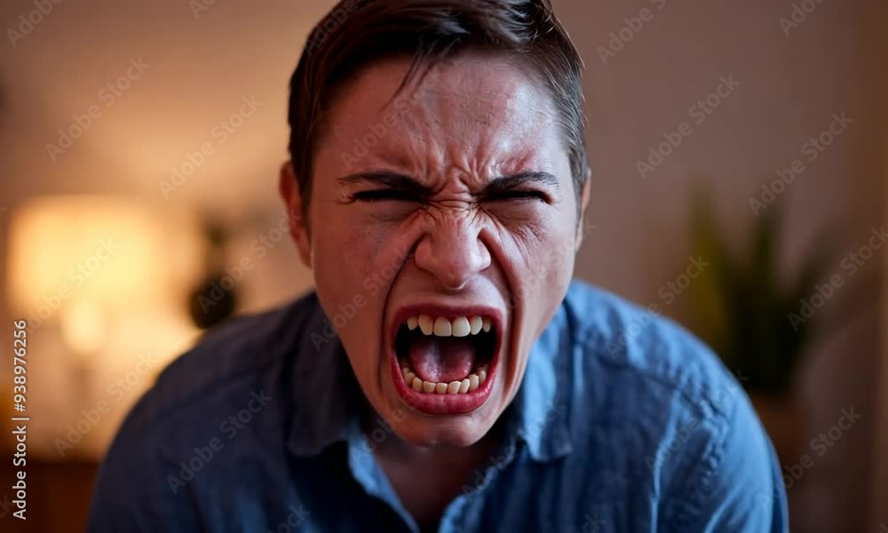 portrait of a person screaming portrait of a person screaming