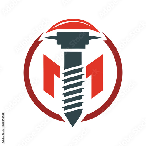 A minimalist logo featuring a screw and bolt, representing precision and mechanical work in construction