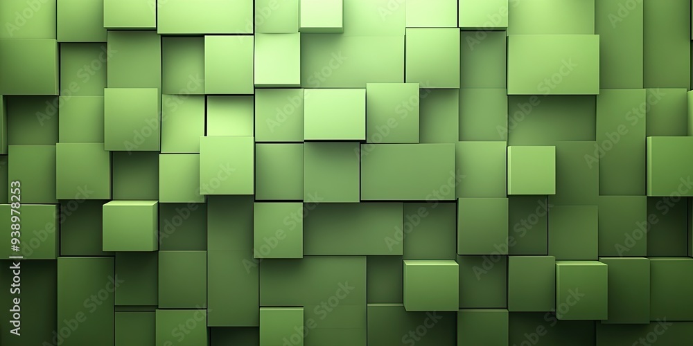 Abstract Green Blocks Pattern Background Design Abstract Green Blocks Pattern Background Design