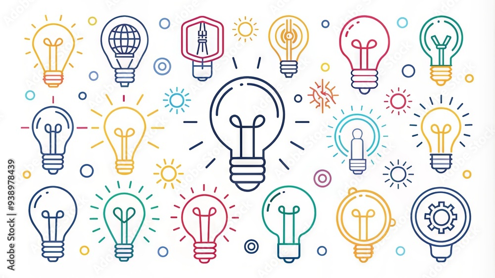 Vector Illustration Of Innovation Line Icons For Modern Line Style, Innovation Light Bulb, Creativity, Idea, Inspiration Thin Linear Concepts, Editable Stroke Vector Illustration Of Innovation Line Icons For Modern Line Style, Innovation Light Bulb, Creativity, Idea, Inspiration Thin Linear Concepts, Editable Stroke