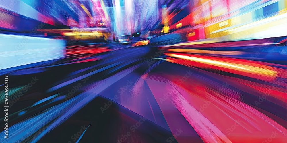 Abstract Cityscape with Motion Blur Effects Abstract Cityscape with Motion Blur Effects