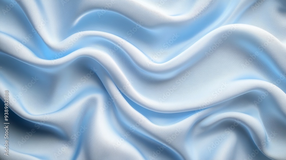 A blue and white fabric with a wave pattern A blue and white fabric with a wave pattern