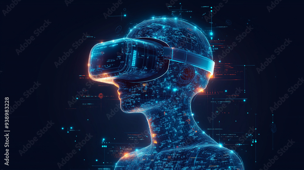 Digital Human in Virtual Reality Headset with Data Stream Digital Human in Virtual Reality Headset with Data Stream