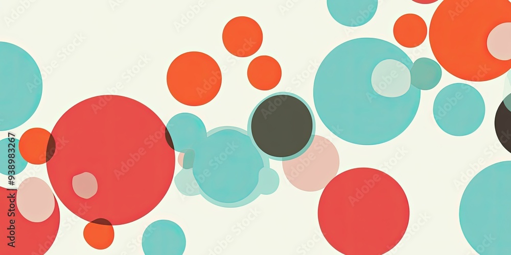Abstract Colorful Circles on Soft Background Abstract Colorful Circles on Soft Background