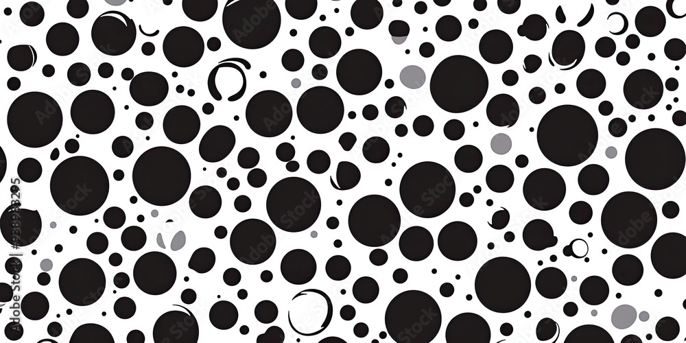 Abstract Black and White Circle Pattern Design Abstract Black and White Circle Pattern Design