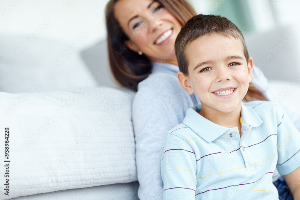 Mom, child and hug in lounge for love, support or care with bonding for childhood or weekend together at home. Portrait, mother and kid or son with smile for embrace or relax on living room floor Mom, child and hug in lounge for love, support or care with bonding for childhood or weekend together at home. Portrait, mother and kid or son with smile for embrace or relax on living room floor