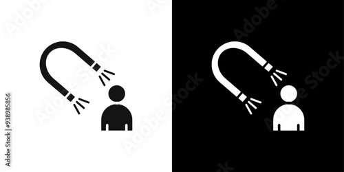 Attraction icon Flat fill set collection