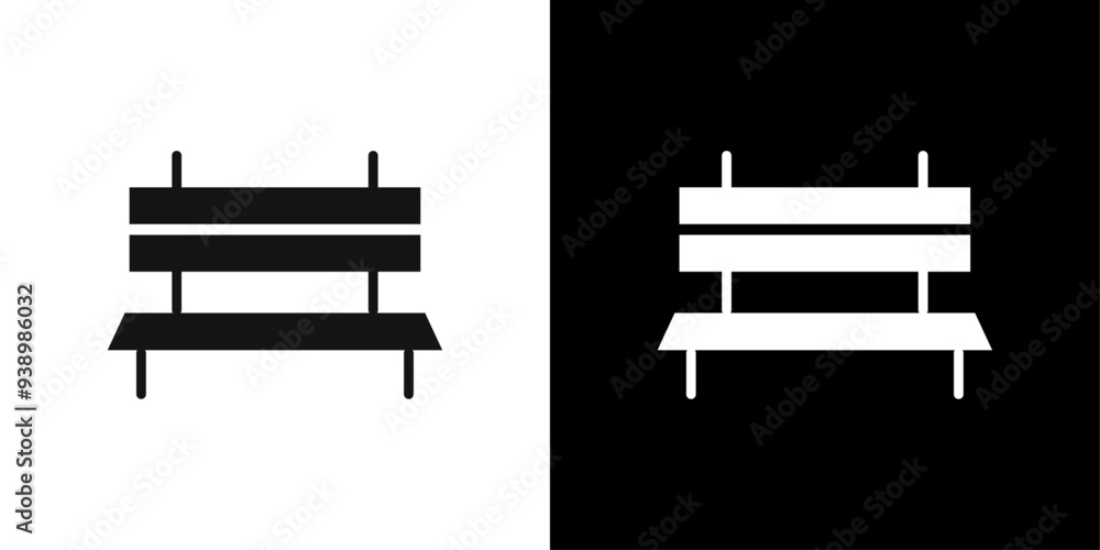 Bench icon Flat fill set collection Bench icon Flat fill set collection
