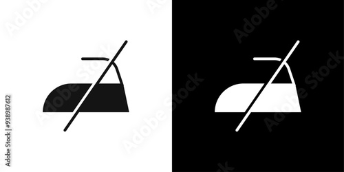 Do not iron icon Flat fill set collection