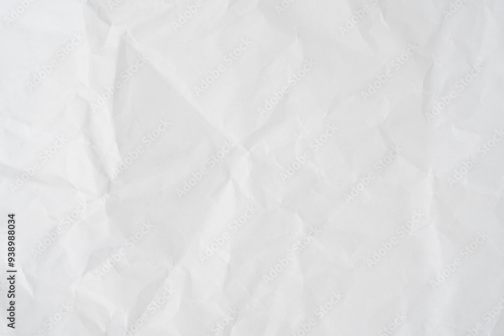 Naklejka premium Crumpled of white paper for background and texture.
