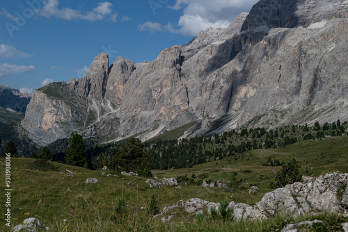 hiking in the high mountains