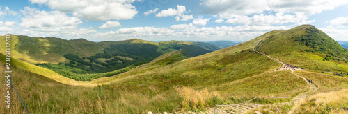 Obraz na płótnie Panorama Bieszczadów wysokich, Krzemień, Kopa Bukowska, Tarnica w salonie