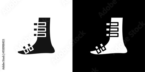 Foot splint icon Flat fill set collection