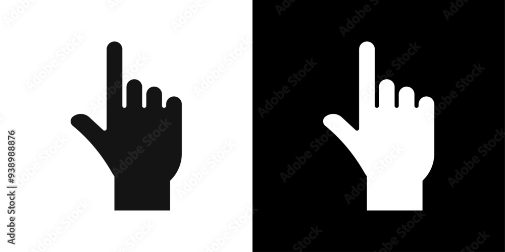 Hand clicking icon Flat fill set collection Hand clicking icon Flat fill set collection