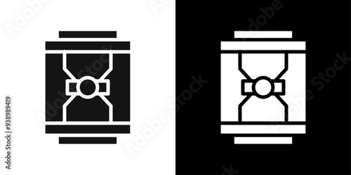 Janggu icon Flat fill set collection