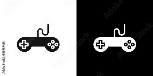 Joystick icon Flat fill set collection