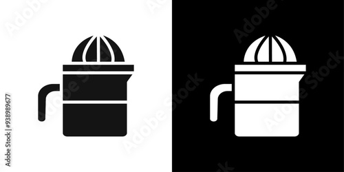 Lemon squeezer icon Flat fill set collection