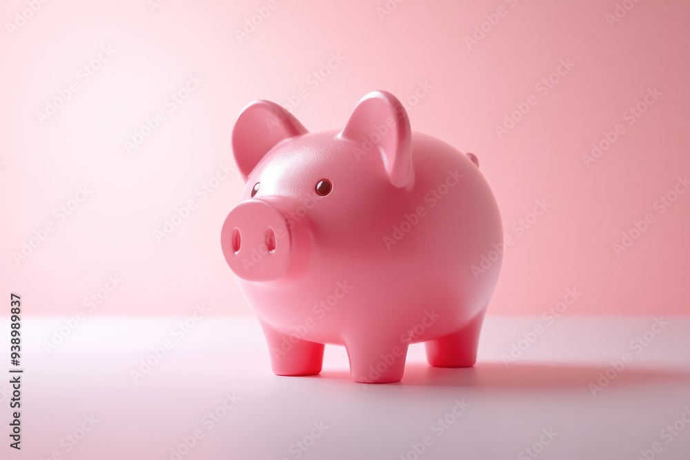 Close Up of Piggy Bank Isolated on Solid Background Close Up of Piggy Bank Isolated on Solid Background