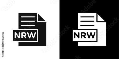 NRW File Document Icon Flat fill set collection