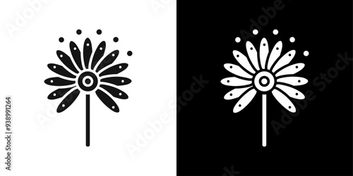 Pollen icon Flat fill set collection