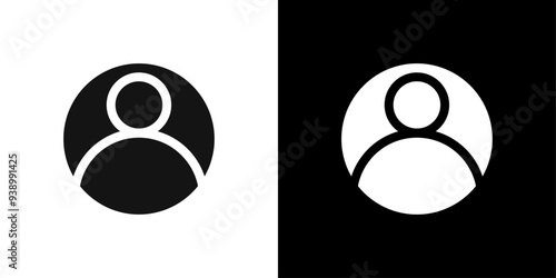profile photo icon Flat fill set collection