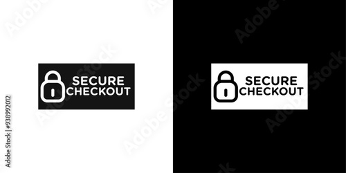 secure checkout icon Flat fill set collection