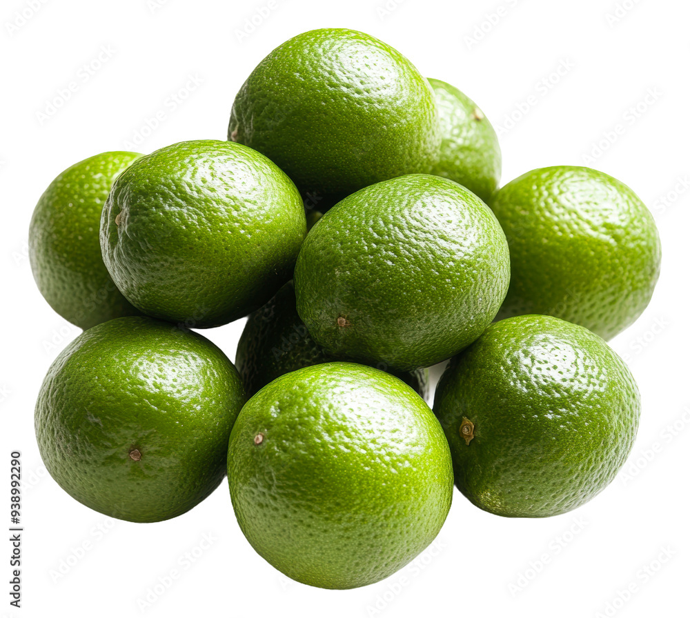 PNG Limes piled together on white background PNG Limes piled together on white background