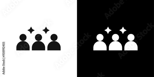 Squad icon Flat fill set collection