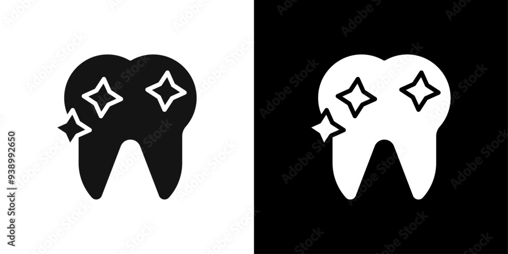Teeth cleaning icon Flat fill set collection Teeth cleaning icon Flat fill set collection