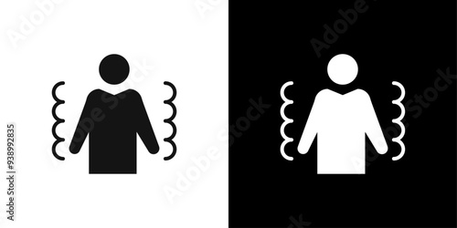 Trembling icon Flat fill set collection