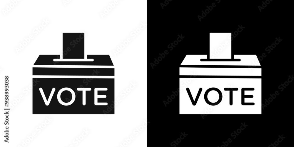voting ballot box icon Flat fill set collection voting ballot box icon Flat fill set collection