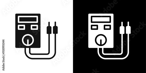 voltmeter icon Flat fill set collection