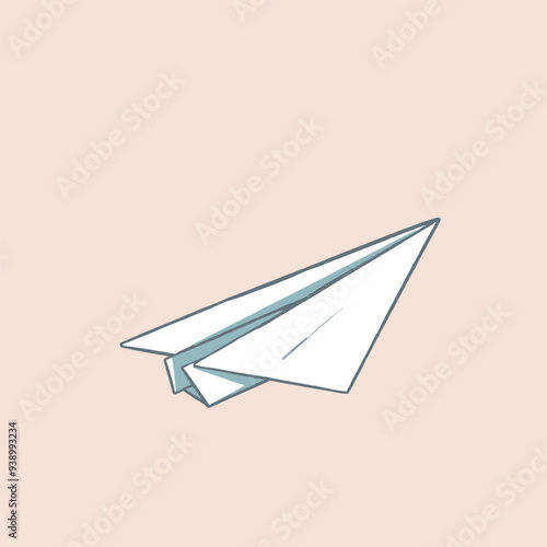 Simple Paper Airplane Illustration