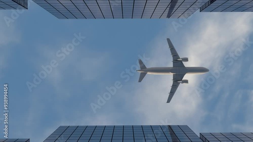 Urban Skies: 3D Realistic Airplane Flyover