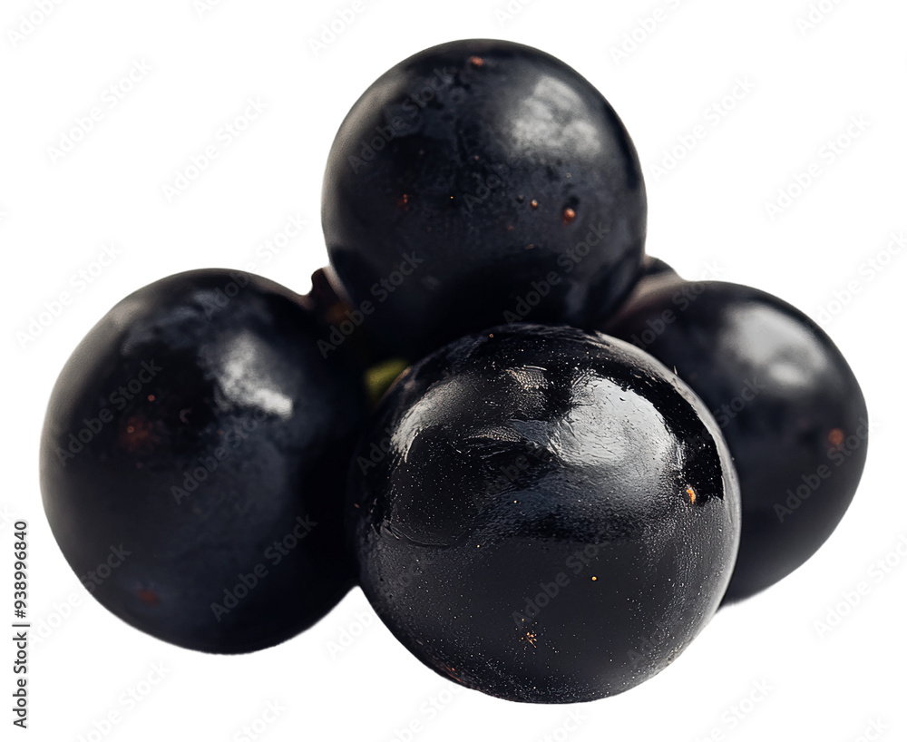 PNG Black grapes on a white background PNG Black grapes on a white background