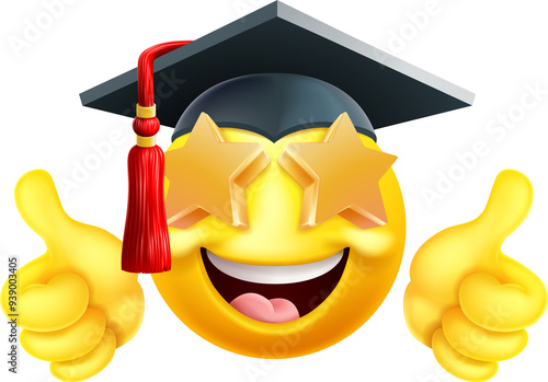 Emoji Graduate College Star...