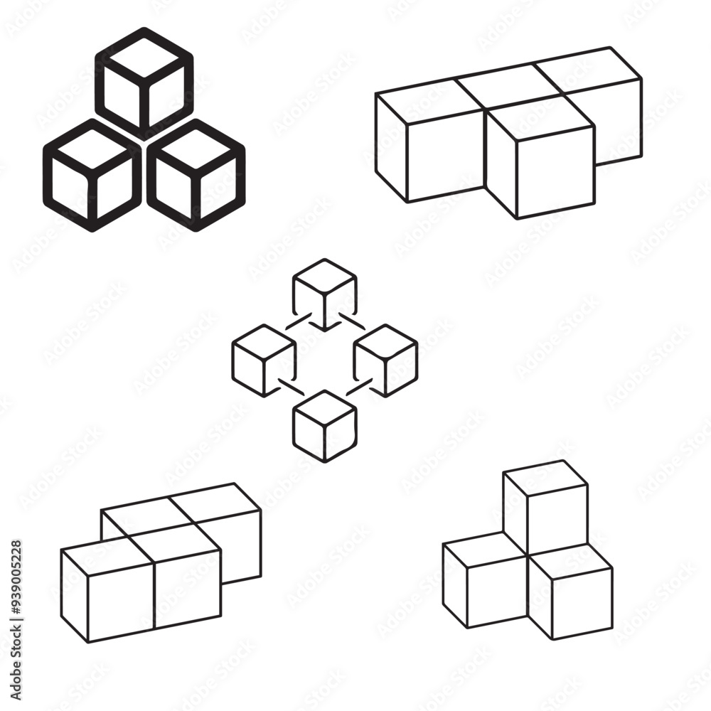 Building Block icon set Building Block icon set